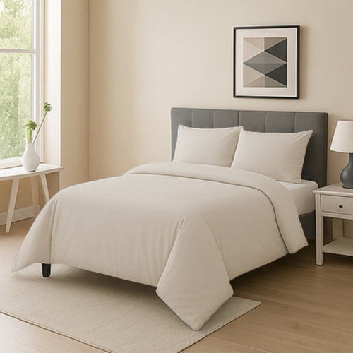 Dreamplush® Dekbedovertrek - Beige - Katoen